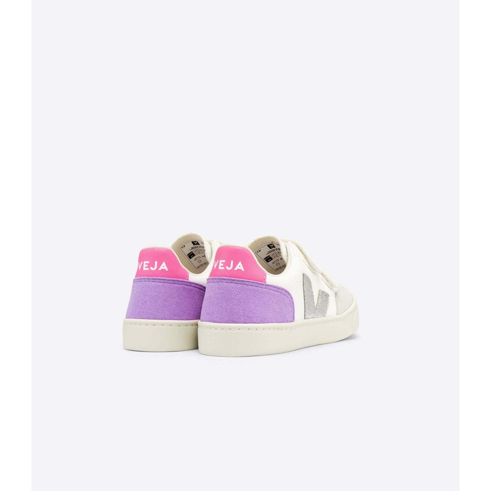 White/Purple Kids' Veja V-12 CHROMEFREE Shoes | AU 749KOR